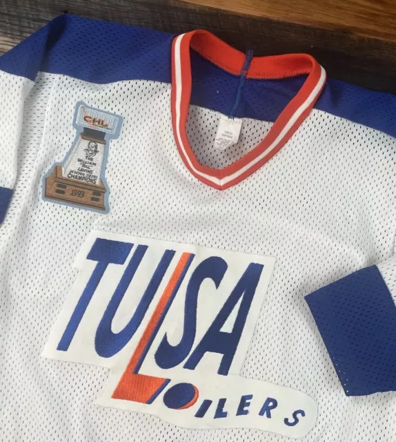 CHL Tulsa Oilers Jersey - White - Medium - Royal Retros