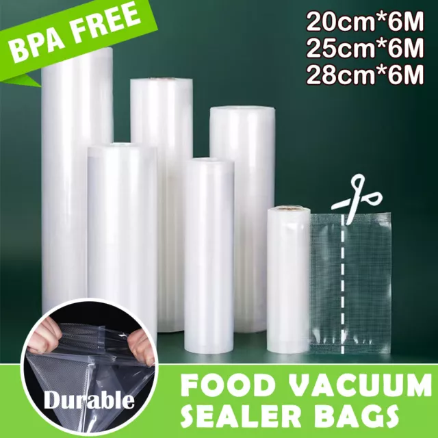 Food Vacuum Sealer Bags Rolls Vaccum Food Saver Storage Seal Bag Pack Embossed 2