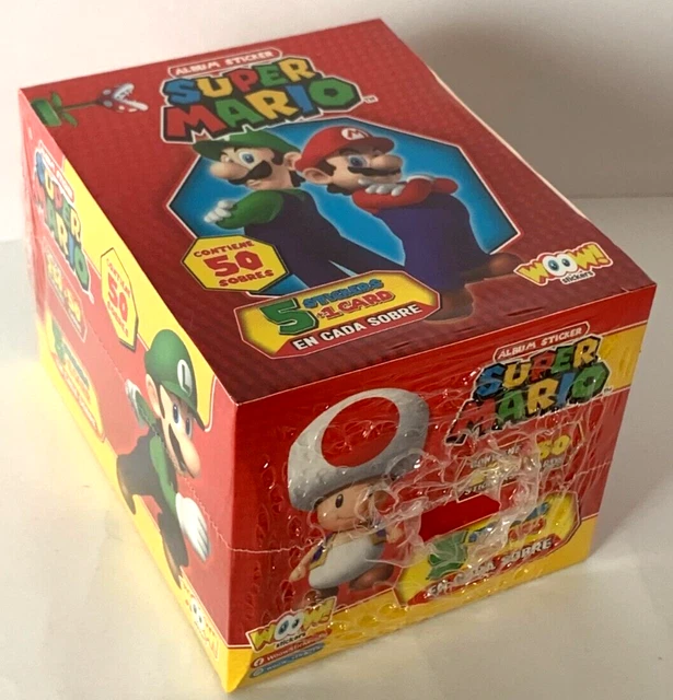 BOX SUPER MARIO BROS 50 Sealed Bags PERU Edition 2023 Sticker & Cards