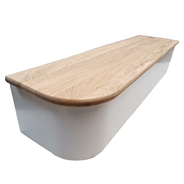 Battistrada in bullnosio rovere e riser bianco innescato R/L – Gamma classica