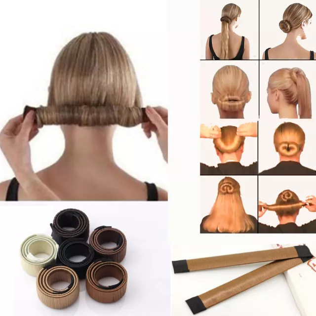 Hair Donut Haar Bun Maker Styling Hochsteckfrisur Damen Dutt Kissen Tool Hilfe