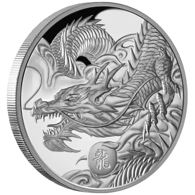 Silbermünze Jahr des Drachen Lunar Serie 2024 - Niue - im Etui - 1 Oz PP