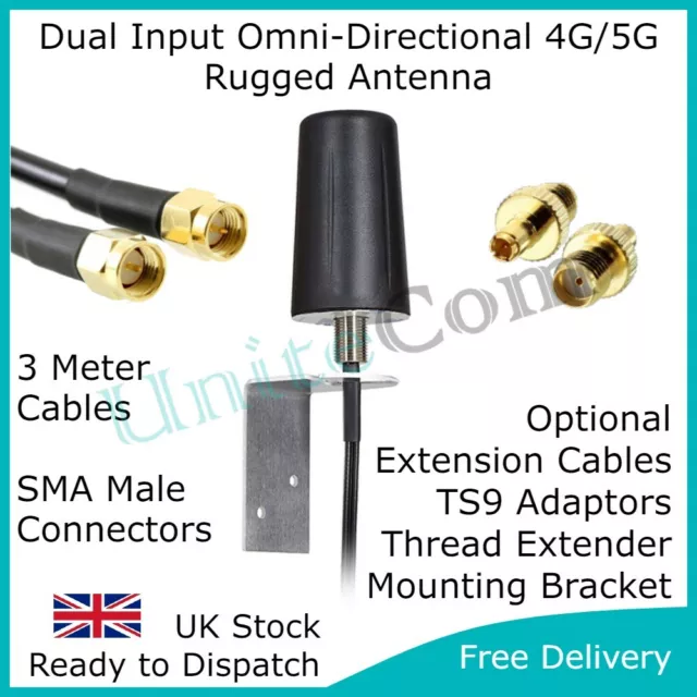 5G 4G LTE MiMo antenna booster esterna SMA TS9 per Vodafone O2 tre EE