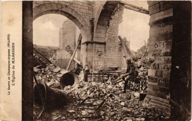 CPA Militaire, L'Eglise de Massiges (278952)