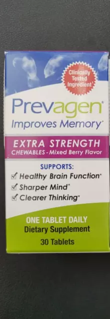 Prevagen Extra Strength Mixed Berry Flavor, 30 Chewable Tablets NEW IN BOX