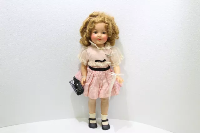 VTG Ideal Doll Shirley Temple 18” Vinyl Doll ST-19-1 W/Name Tag