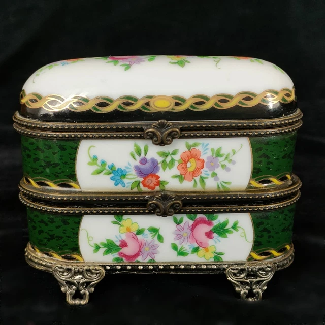 Pendentif Ancien En Porcelaine De Limoges – Vintage – Très Bon état