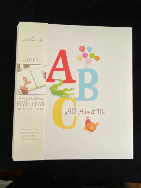 Vintage Hallmark ABC All About Me Baby Journal Record Book Photo Album Animals