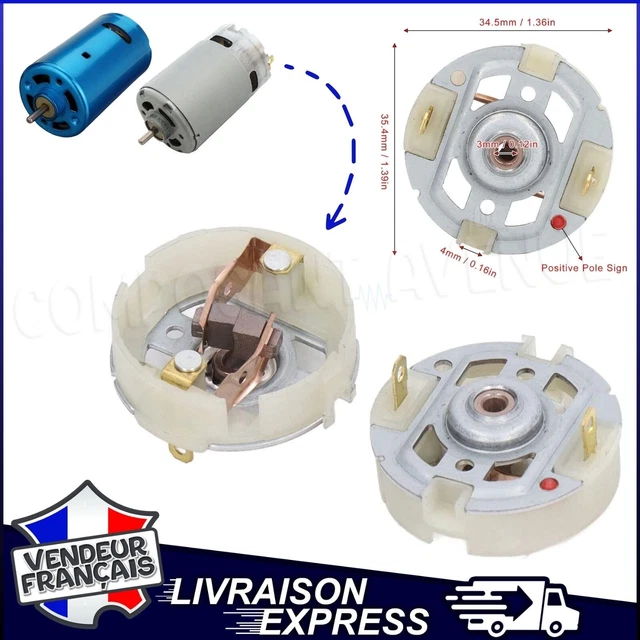 Lot De 2 Supports De Balais De Charbon Pour Moteurs RS550 - Porte-Charbons Compatibles Avec Perceuses, Tournevis