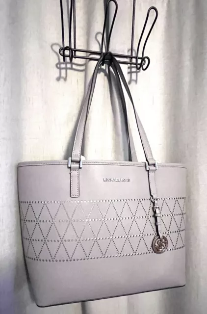 Buyr.com | Wristlets | MICHAEL Michel Kors Gilly Large Drawstring Travel  Tote bundled with Double Zip Wristlet and Michael Kors Purse Hook (Pearl  Grey/Signature MK Black)