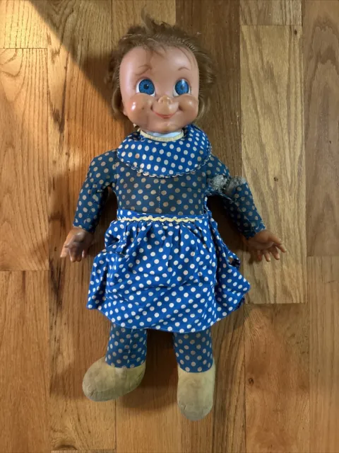 Vintage 1967 Mattel Mrs Beasley Doll with collar Family Affair Non Talking