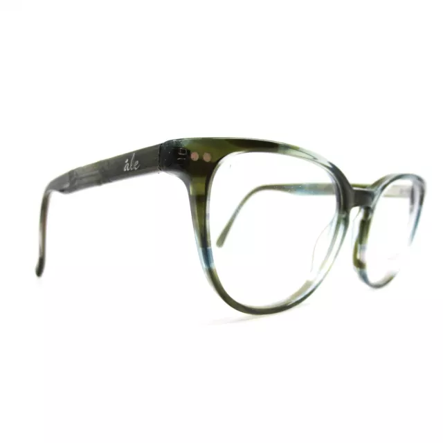 Ale by Alessandra 617-3 Blue Green Round Horn Rim Eyeglasses 51[]18 135 mm 2