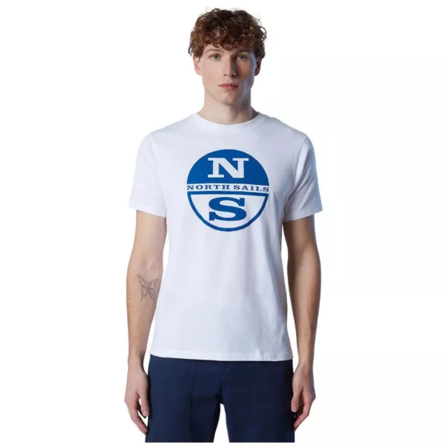 North Sails maglietta bianca da uomo colore articolo 692837 t-shirt maxi logo