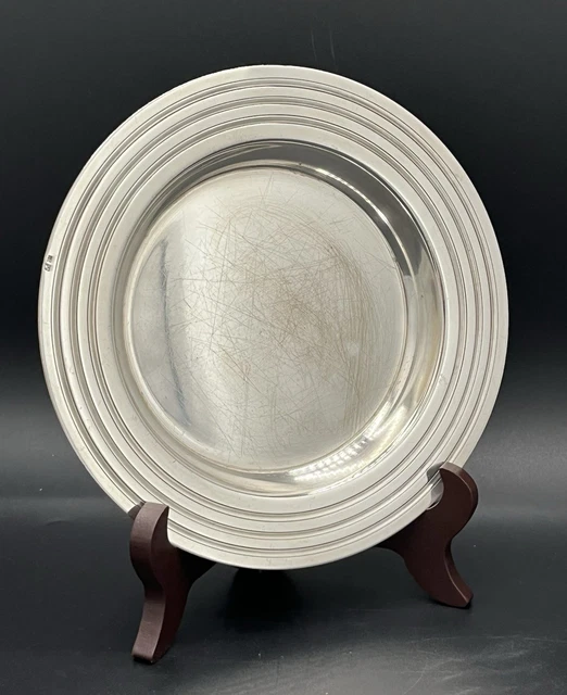 Théière vintage en métal argenté avec poignée en bois Roux-marquiand