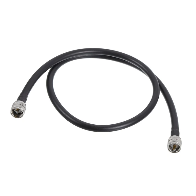 Coaxial Cables 400 Type UHF Male to UHF Male 3.2FT Black 1Pcs