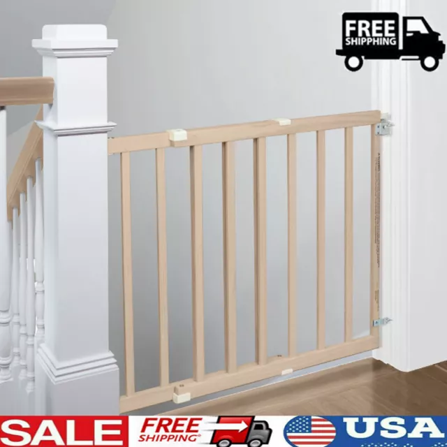 28"-42" Stairway Stair Swing Baby Safety Gate Fence Child Pet Dog Walk Thru Gate