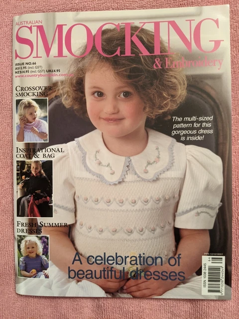 AUSTRALIAN SMOCKING & EMBROIDERY Magazine, Issue No. 66, 2004, Very Good Cond.