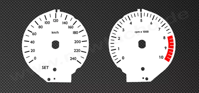 Tachoscheiben passend für BMW R1200RT 03-09 Tacho  Gauge Dial Set Zifferblatt