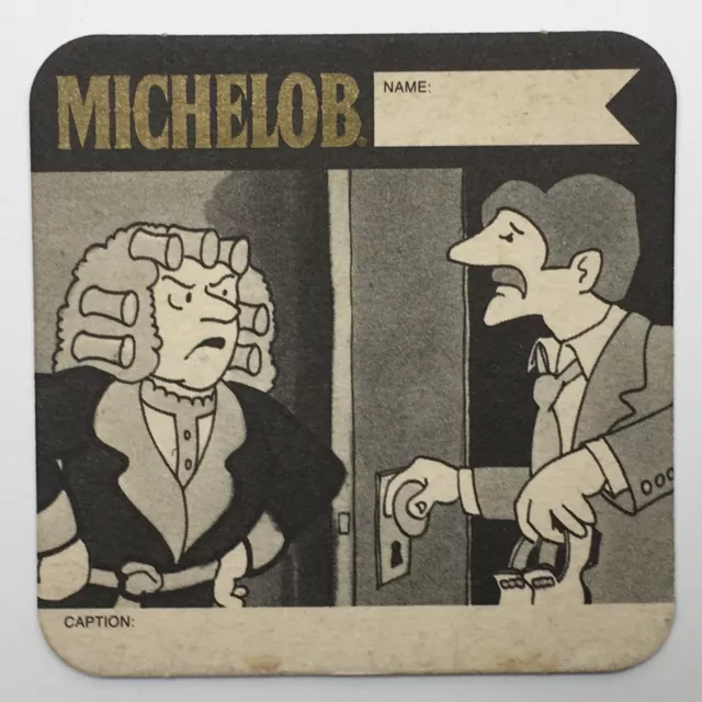 Michelob Whimsical Beer Coaster Vintage 1984