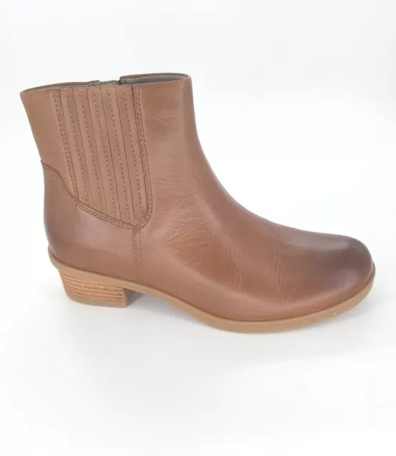 7977 Dansko Womens Daisie Waterproof Burnished Tan Bootie Size 38 EU 7.5-8 US