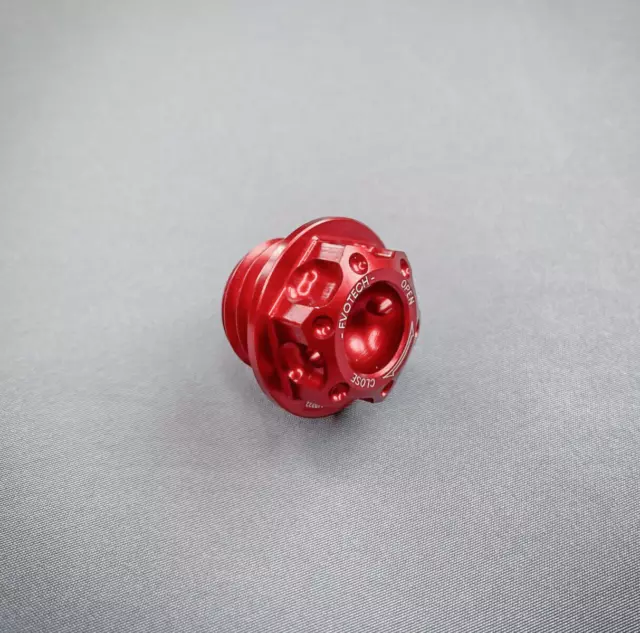 Evotech Engine Oil Cap Cherry Red for Ducati Honda Kawasaki Triumph M20 x 2.5