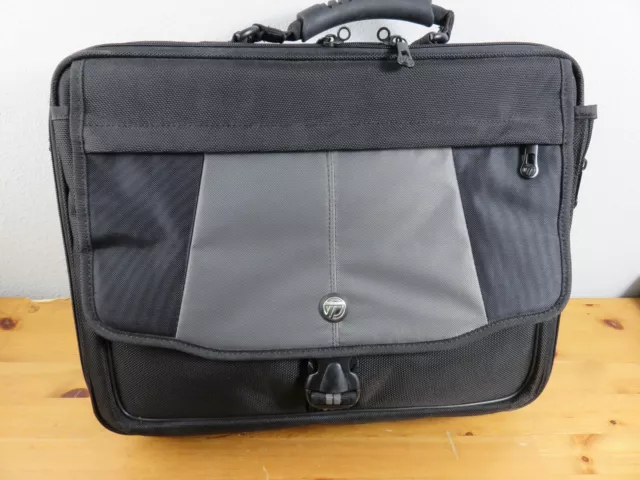 TUMI BLACK NYLON Expandable Laptop Carry On Travel Briefcase Case Bag