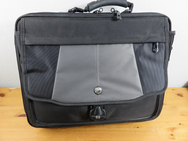 TUMI BLACK NYLON Expandable Laptop Carry On Travel Briefcase Case Bag