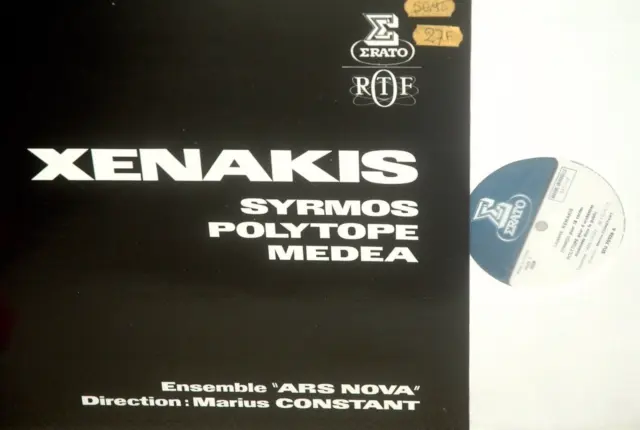 Xenakis: Syrmos-Polytope-Medea*Ars Noc/Constant* Erato Stu 70526*Nm *Blue Org