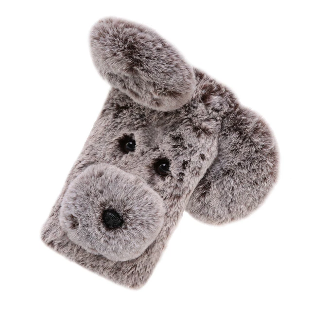 Coque pour téléphone à motifs en peluche douce Mignon hiver de mode Garder 2