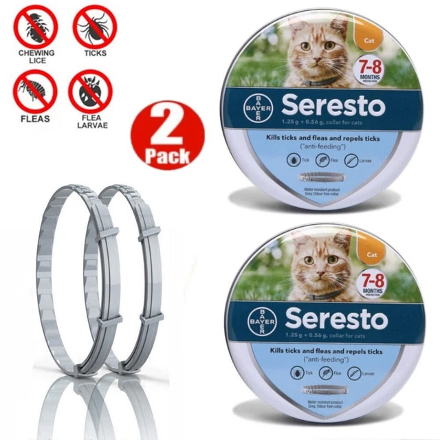 2X SERE STO Collier anti-puces antitiques anti-parasites pour Chats ...