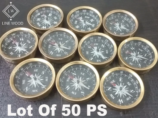 Bussola Meridiana In Ottone Antico KHUMYAYAD - Replica Nautica Con Scatola In Palissandro, Funzionale - Foto 12