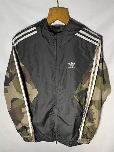 Adidas Giacca a Vento Camouflage Nero Taglia S Uomo Men Light Jacket