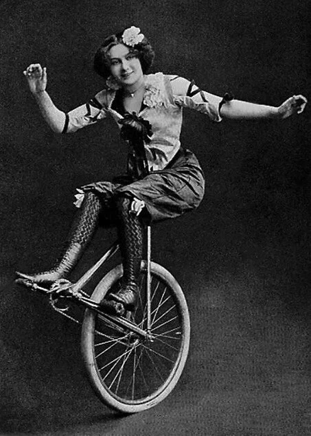 Antique Circus Unicycle Performer Photo 1202 Oddleys Strange & Bizarre