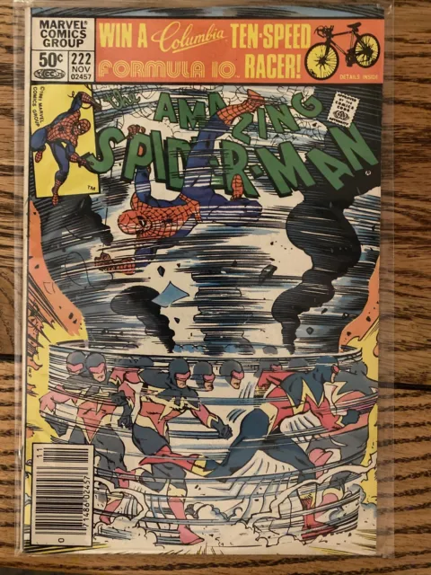 Amazing Spider-Man #222 Marvel Comics 1981 First Print Speed Demon