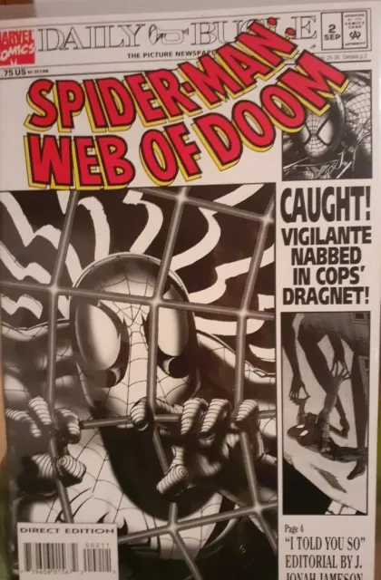 SPIDER MAN WEB OF DOOM 1-2-3 ORIGINALE USA IMBUSTATO - direct edition 1994 3