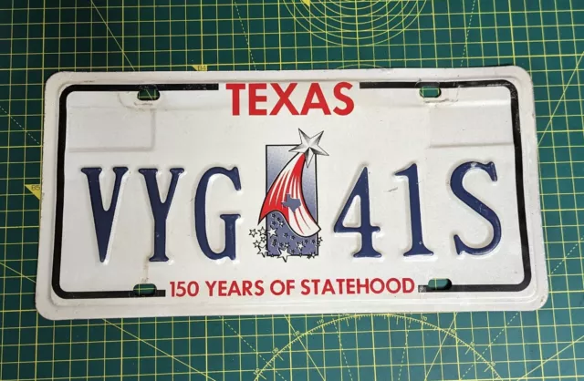 Texas 150 Years of Statehood TX USA Licence Plate American Car Reg US License