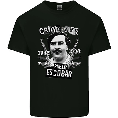 Pablo Escobar Crime Pays Mens Cotton T-Shirt Tee Top