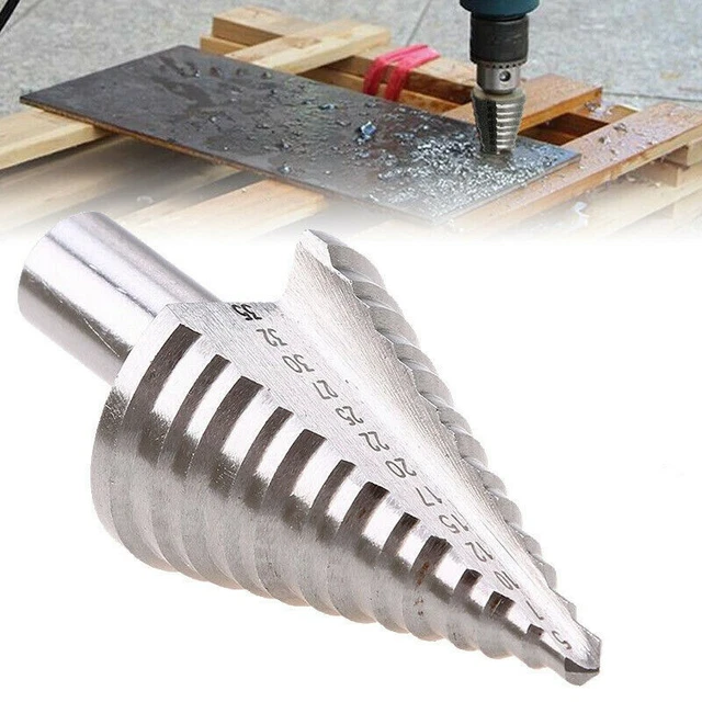 Titane Step Drill Bit Acier Haute Vitesse Couteau 5-35mm 13Steps Taille Cône