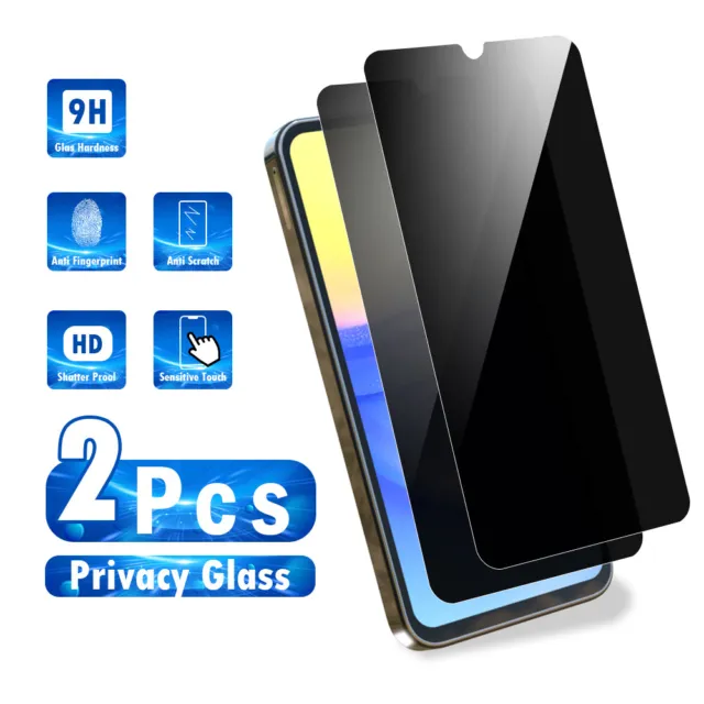 Privacy Anti-Spy Tempered Glass Protector For Samsung Galaxy A15 5G A14 A13 A25