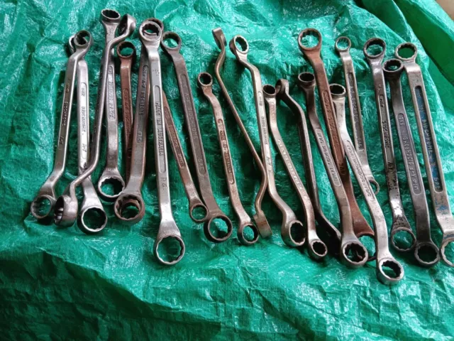 SIDCHROME  BULK LOT RING  SPANNERS MADE IN AUSTRALIA x20