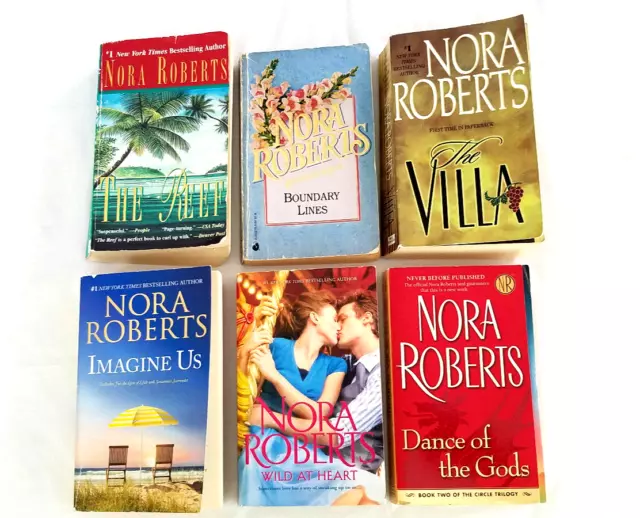 6 BOOKS (8 Novels Total) ~ Nora Roberts Lot ~ Romance Murder Suspense ...