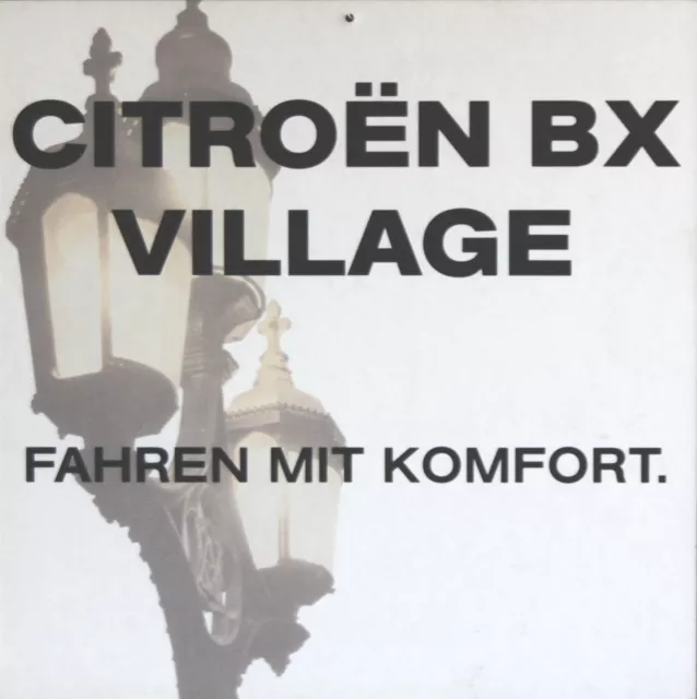 Citroen BX Village advertising board 40x40 cm advertising sign board 1991