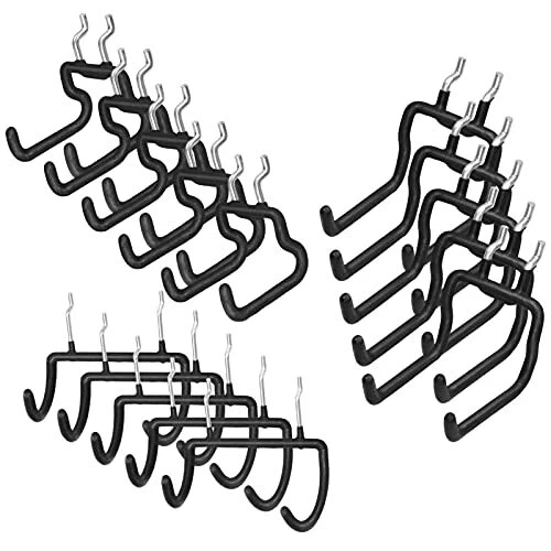 15Pcs Pegboard Double Hooks Drill, Premium Metal Pegboard Accessories...