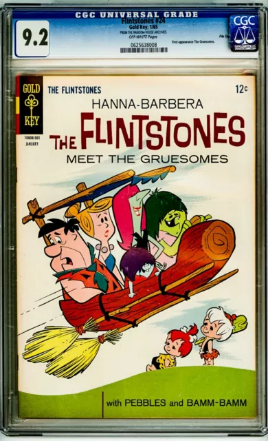 FLINTSTONES #24 CGC 9.2 (Gold Key 1965) First App GRUESOMES Hi-Grade! Low Pop 8!