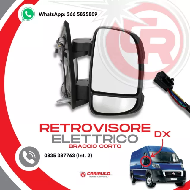 Specchio Elettrico Termico Destro Retrovisore Braccio Corto Ducato Dal 2006