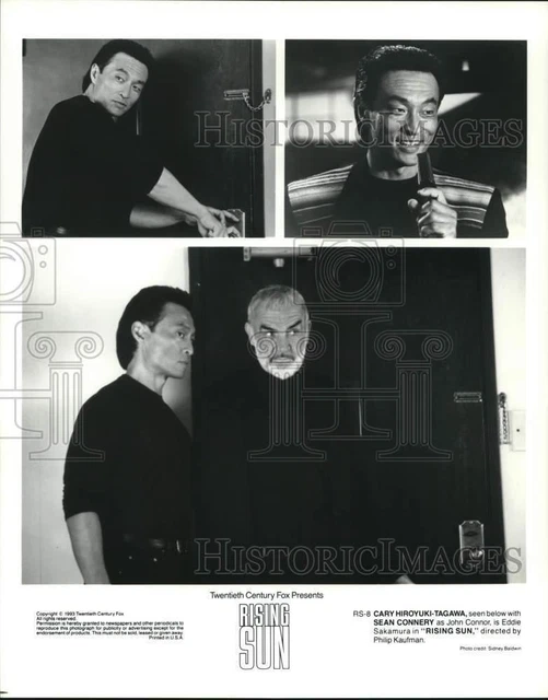 1993 Press Photo Cary Hiroyuki-Tagawa & Sean Connery in "Rising Sun" Film