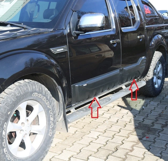 BLACK SIDE DOOR Molding Trim Cladding Body Kit For Nissan Navara D40 ...