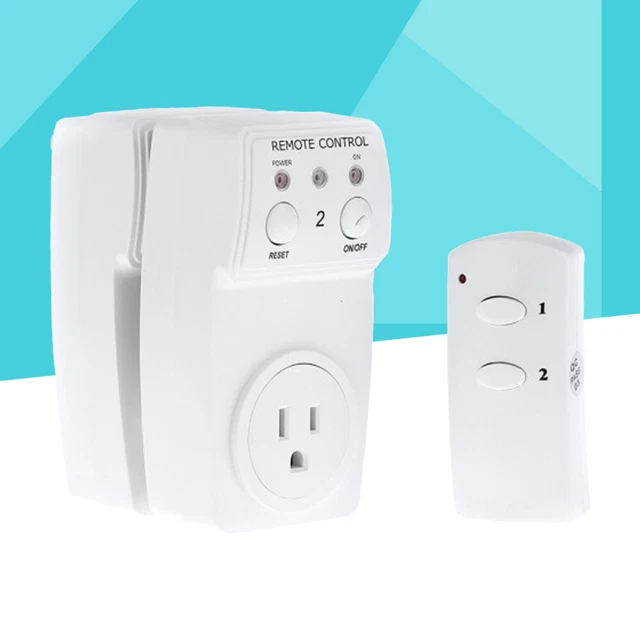 Prise de commutateur de télécommande 2PCS avec 1 télécommande 3