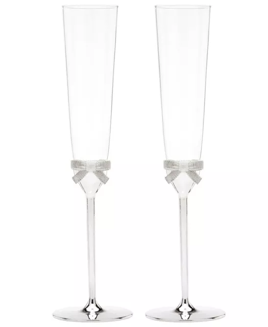 Kate Spade-Lenox-Set of 2 Grace Avenue Toasting Flutes-Discontinued -NEW IN BOX