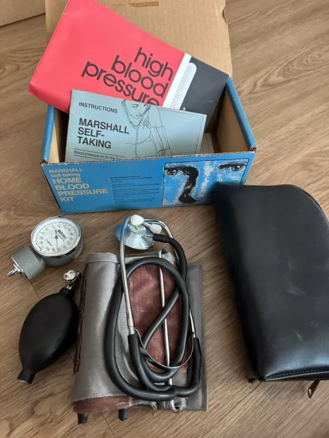 VINTAGE NELKIN BLOOD PRESSURE DEVICE paperwork & box